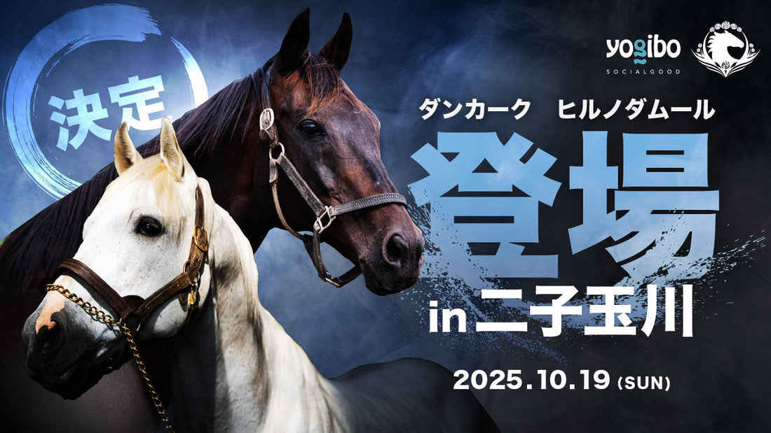【10/1更新】2頭の名馬が決定。ヒルノダムール＆ダンカーク、二子玉川ライズのYogibo×VRFイベントに登場。