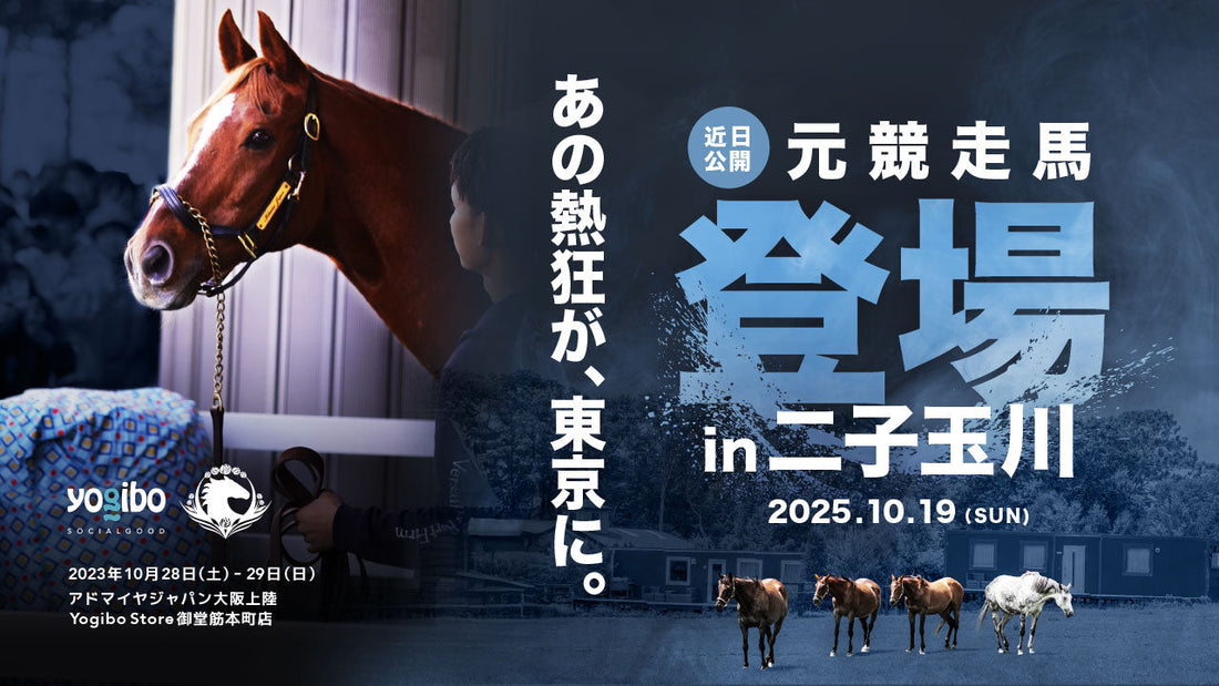 Yogibo×ヴェルサイユリゾートファーム「人と馬をつなぐ」 引退競走馬イベントを二子玉川ライズで開催