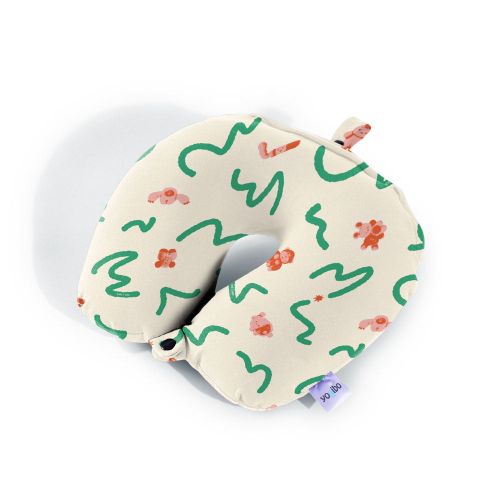 Yogibo Neck Pillow tick 'n' tack / aska.  ABDUCUSHiON
