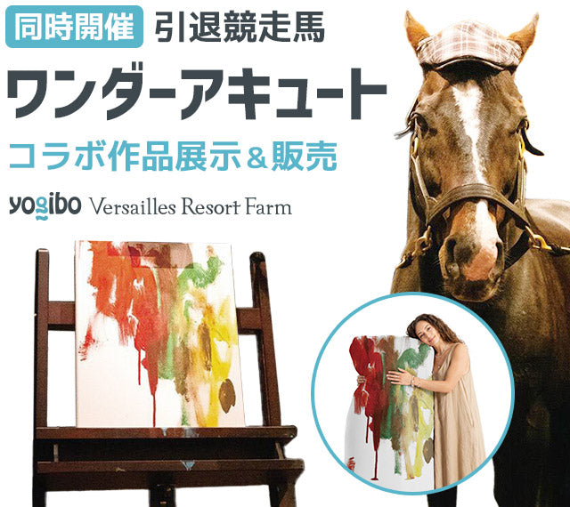 同時開催｜引退競走馬ワンダーアキュート コラボ作品展示＆販売