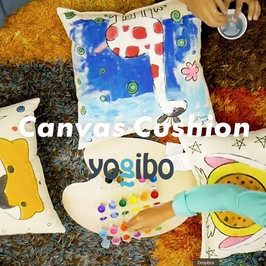 Yogibo Canvas Cushion Long & Paint Kit Set（ヨギボー キャンバス クッション ロング & ペイント キット セット）